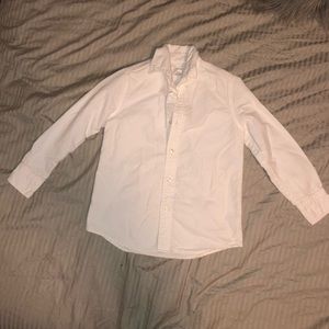 Crew cuts kids white button down shirt